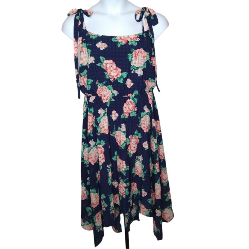 Modcloth Navy Floral Dress